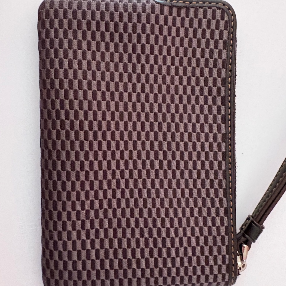 Coach Dark Brown Patterned Wristlet - image 2